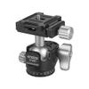 Andoer D-25C CNC Machining Aluminium Alloy Double Notch Ball Head Mini Ballhead Low Centre of Gravity for Manfrotto Tripod Monopod for DSLR Cameras Max Load Capacity 10 kg view 1