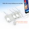 Cable Management Magnetic Cord Clip Desk Organizer SHEEAST Multipurpose Cable Holder Desktop Cable Keeper 2 Pack for USB C Cables, Micro Cables, Sticks to Wood Marble Metal Glass, Gray view 2