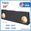 10" TW3 Sub Box Subwoofer Enclosure Fits F250 F350 F450 F550 Super Duty Crew Cab 2004-2016 Speaker Box view 2