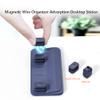 Cable Management Magnetic Cord Organizer SHEEAST Desktop Cable Keeper Multipurpose Cable Holder Desk Organization, 5 Clips for USB C Cables, Micro Cables, Sticks to Wood Marble Metal Glass, Blue view 4