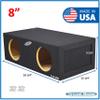 8" Dual Sealed X-Large Sub Box Sub Woofer Enclosure 8" Ground Shaker Box view 2