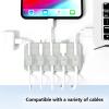 Cord Organizer Cable Management Magnetic SHEEAST Multipurpose Cable Holder Desktop Cable Keeper Desk Organization, 5 Clips for USB C Cables, Micro Cables, Sticks to Wood Marble Metal Glass, Gray view 2