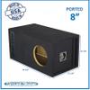 8" Single Ported/Vented X-Large Sub Box Sub Woofer Enclosure Ground Shaker Box view 2
