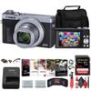 Canon PowerShot G7 X Mark III Digital Camera (Silver) (3638C001) + 64GB Memory Card + NB13L Battery + Charger + Card Reader + Corel Photo Software + HDMI Cable + Case + Flex Tripod + More (Renewed) view 1