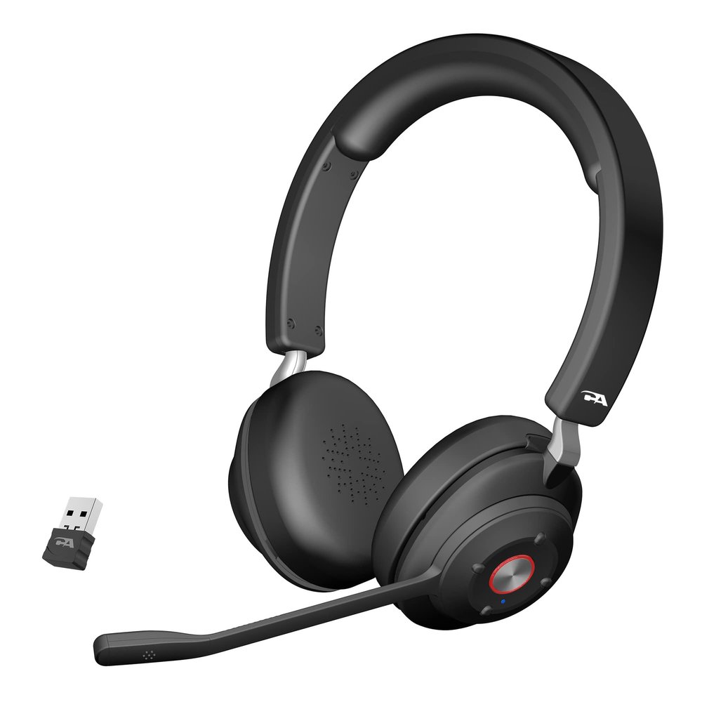 CA Essential Bluetooth Headset (HS-2000BT) Professional Wireless Headset Optimized for UC Platforms, ANC & ENC Technology Ensure Quality Audio for Calls & Music, Earcup Controls, Comfortable