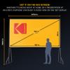 Kodak 150 Portable Projector Screen W/Stand - Fast Fold White Projection Backdrop for Outdoor & Indoor Movies with Tripod, Outdoor Stability Kit, & Black Storage Carry Case view 3