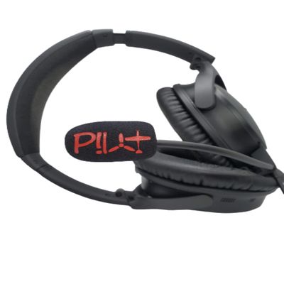 BuzzMuffs: Pilot Custom Aviation Mic Muff for Headsets (Red)
