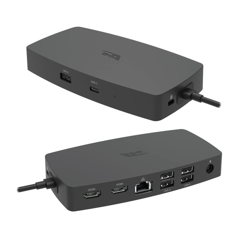 Cyber Acoustics Laptop Docking Station (DS-1000)  USB-C with Dual 4K HDMI Displays, Six USB Ports, Ethernet Port, Power for Laptop, TAA Compliant