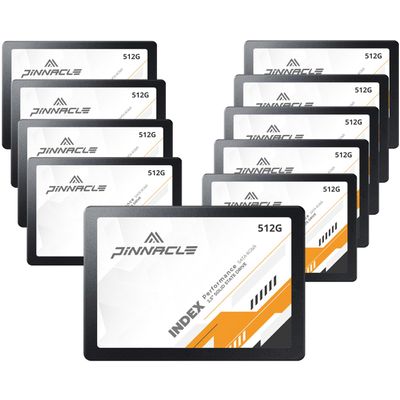 Timetec 512GBx10 (10 Pack) SSD 3D NAND SATA III 6Gb/s 2.5 Inch 7mm (0.28") Read Up to 550 MB/s SLC Cache Performance Boost Internal Solid State Drive for PC Computer Desktop and Laptop (Pinnacle)