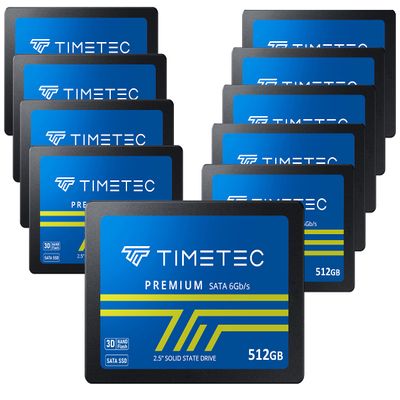 Timetec 512GBx10 (10 Pack) SSD 3D NAND SATA III 6Gb/s 2.5 Inch 7mm(0.28") Read Speed Up to 550 MB/s SLC Cache Performance Boost Internal Solid State Drive for PC Computer Desktop and Laptop