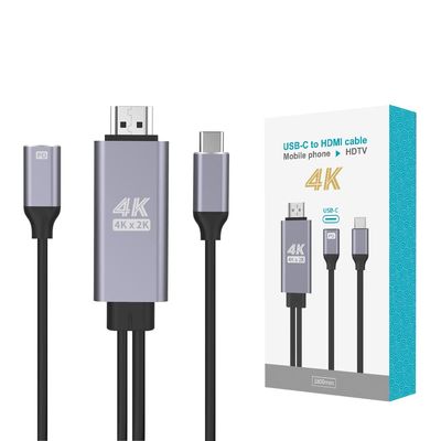 pickyegg.com Aluminum Type-C HDMI Adapter 4K with USB-C PD Charging - Compatible with 2022 MacBook Pro/Air M2, 2021 MacBook Pro M1 Pro & Max