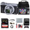 Canon PowerShot G7 X Mark III Digital Camera (Silver) (3638C001) + 64GB Memory Card + Card Reader + Case + Flex Tripod + Memory Wallet + Cap Keeper + Cleaning Kit (Renewed) view 1