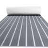 FOCEAN Boat Flooring EVA Foam Boat Decking Faux Teak Marine Flooring Marine Mat Sheet for Motorboat RV Yacht Kayak Surfboard, 94.5''x 23.6'', Grey with White Lines view 1
