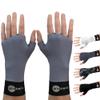 Wickers Fingerless Athletic Gloves Liners (Large, Gray) - Lacrosse Glove Liner, Ski Gloves for Winter, Snow Sports Glove Liners for Men, Thin Thermal Liner for Field Hockey, Pickleball, and Golf view 1