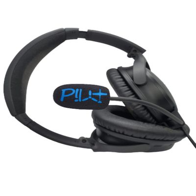 BuzzMuffs: Pilot Custom Aviation Mic Muff for Headsets (Stearman Blue)