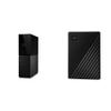 WD 6TB My Book Desktop External Hard Drive, USB 3.0 - WDBBGB0060HBK-NESN & 2TB My Passport Portable External Hard Drive with Backup Software and Password Protection, Blue - WDBYVG0020BBK-WESN view 1