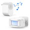 Driveway Alarms Wireless Outside Weatherproof - Motion Sensor Alarms System Motion Detector Plug-in Receiver Loud Chimes Security Alert Monitor System 500FT Long Range Outdoor Detection view 1