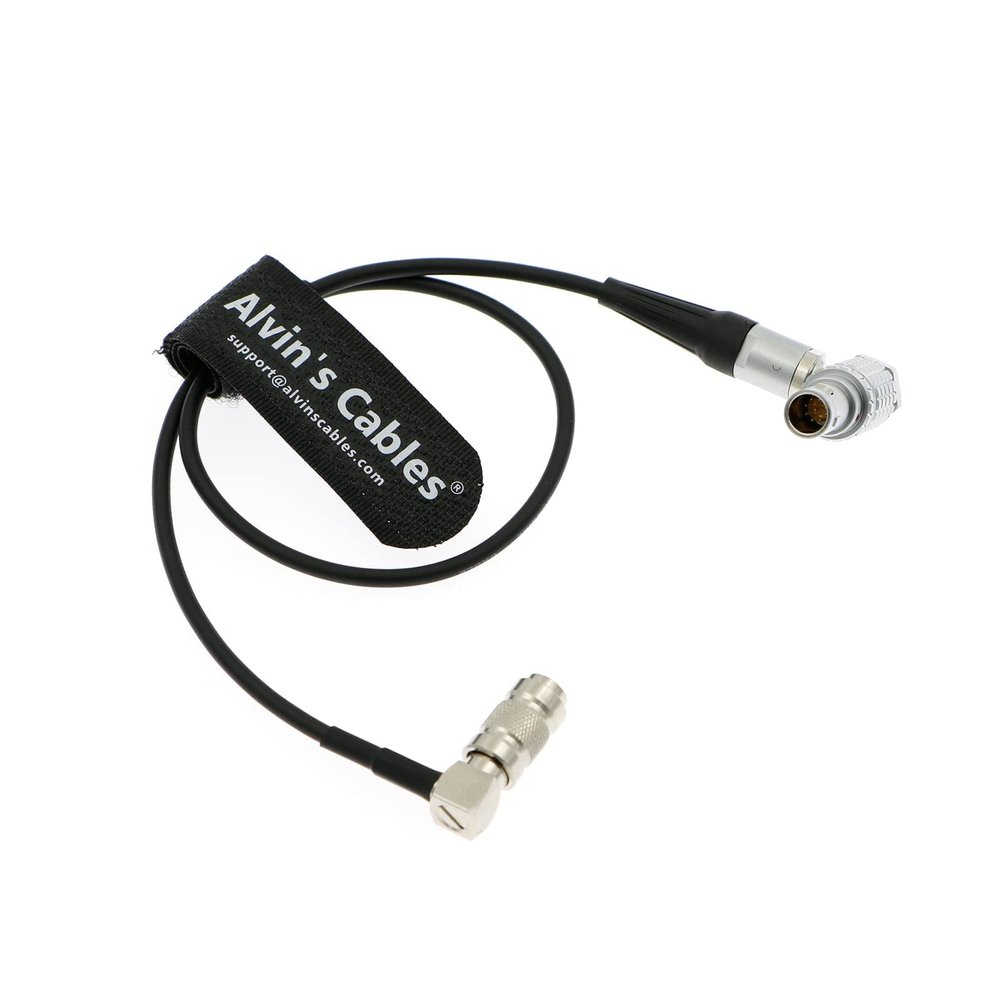 Alvins Cables RED Komodo Timecode Cable Right Angle DIN to Right Angle EXT 9 Pin Male Timecode in Cable from Atomos UltraSync ONE Timecode Sync 30cm|12inches