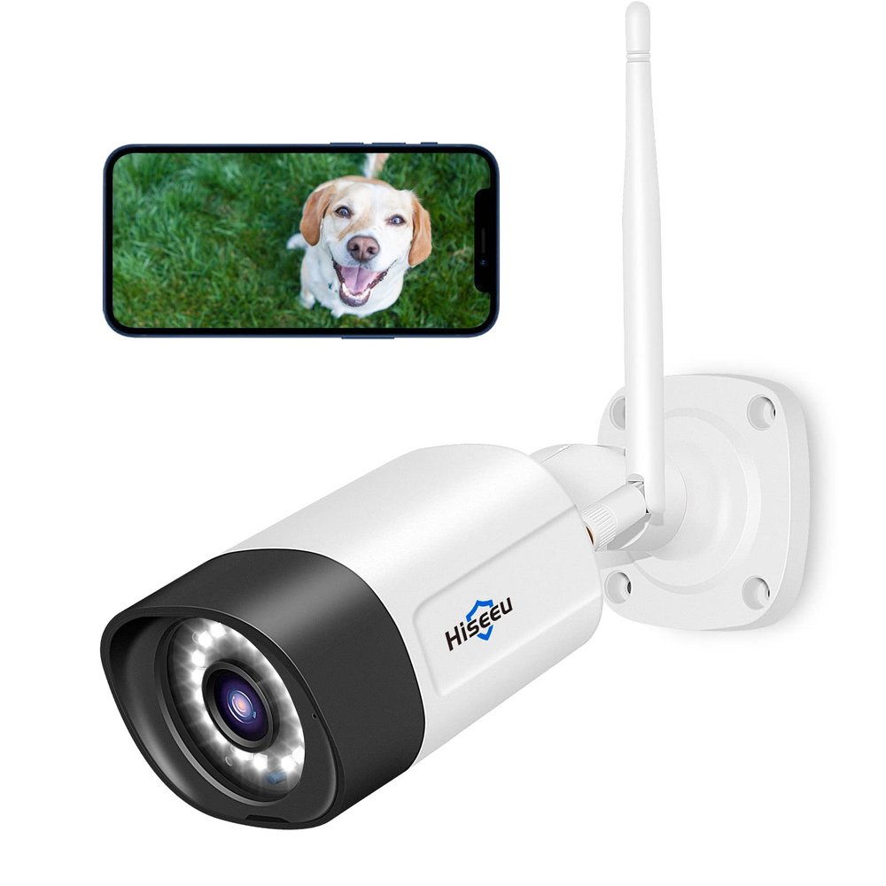 Hiseeu 5MP Wireless Pro Security Camera Wireless Outdoor, Home Security, Spotlight Color Night Vision, 2.4Ghz & 5Ghz Wi-fi, SD Card and Cloud Storage Supported, Compatible with Alexa
