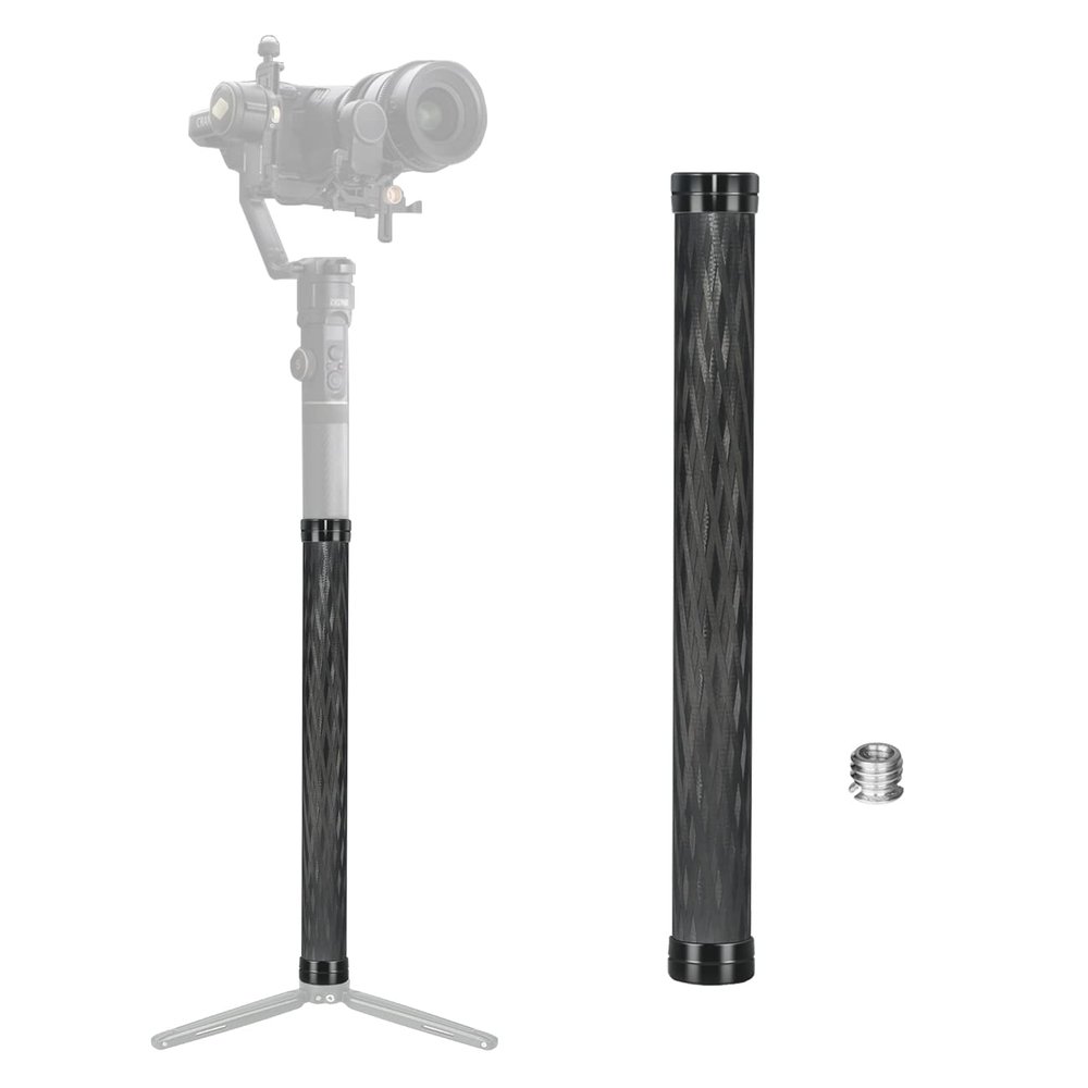SIOTI Tripod Carbon Fiber Extension Arm, Monopod Extension Tube, 36mm Diameter, Compatiable with Tripod or Monopod, Works with Camera or Gimbal