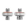 FEICHAO Double Head Screw Adapter Converter 1/4" to 1/4 or 3/8" Male to Male Stud Standard Mounting Thread for DSLR Camera Tripod Flash Light Microphone Screw Accessories (Kit 2) view 1