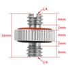 FEICHAO Double Head Screw Adapter Converter 1/4" to 1/4 or 3/8" Male to Male Stud Standard Mounting Thread for DSLR Camera Tripod Flash Light Microphone Screw Accessories (Kit 2) view 2