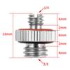 FEICHAO Double Head Screw Adapter Converter 1/4" to 1/4 or 3/8" Male to Male Stud Standard Mounting Thread for DSLR Camera Tripod Flash Light Microphone Screw Accessories (Kit 2) view 3