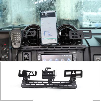 PIUGILH Multi-Functional Car Phone Holder Compatible with Hummer H2 2003-2007,3 in 1 Phone Mount&Walkie Talkie Bracket&Radio Mount, Dashboard Multi-Device Mount