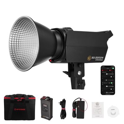 IFOOTAGE SL1 220DN LED Video Light,Continuous LED Lighting with 5600k Daylight,CRI 98+,Brightness 42000lux @ 1m,8 Light Effects,APP Control,for Professional Video Recording