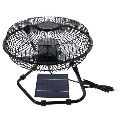FAVOMOTO Solar Fan for Pet House Chicken Coop Rv Car Camping Quiet and Portable 360 Rotation Energy-saving