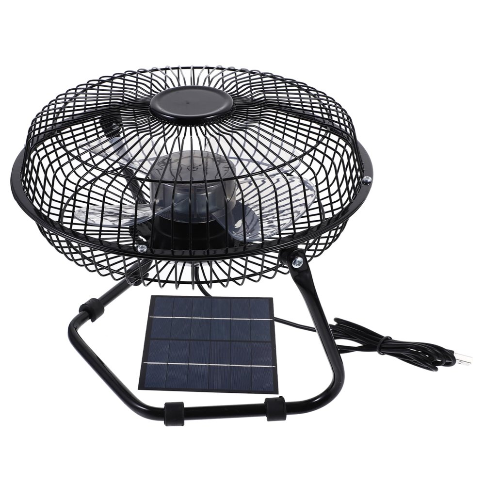 FAVOMOTO Solar Fan for Pet House Chicken Coop Rv Car Camping Quiet and Portable 360 Rotation Energy-saving