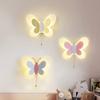Children's Room LED Wall Light Cartoon Butterfly Wall Sconce Lamp with Pull Chain Switch, Fairy Kids Room Decor Lighting Fixture 14W Sconces for Boys Girls Bedroom view 3