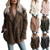 HINDOLA Women's Winter Casual Warm Faux Fur Thick Jacket Coats Lapel Button Parka Outwear Overcoat with Pockets view 4