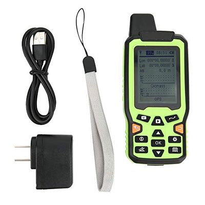 Handheld GPS Land Area Meter Surveying Equipment with Navigation Track for Forest Farmland Fish Pond Lake and Parking Distance Measurement US Plug 100-240V