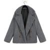 HINDOLA Women's Winter Casual Warm Faux Fur Thick Jacket Coats Lapel Button Parka Outwear Overcoat with Pockets view 3