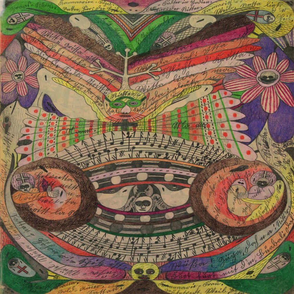 Adolf Wolfli : The Eyeglass Butterfly in India : Archival Quality Art Print