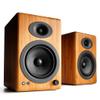 Audioengine A5 Bamboo Wireless Bookshelf Speakers and 210W S6 Subwoofer with Remote view 2