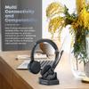 TruVoice BT65 Wireless USB Headset with Hi-Fi Audio and Noise Canceling Microphone - v5.2 Bluetooth Fast Charging Base and 15hr Talk time - Multi Connectivity with Both Computer and Cell Phone view 3