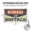 Mouse Pad with Funny Sayings Beware of Buffalo Mouse Pad Sarcastic Mouse Pad Crazy Mouse Pad (Size : 36X60CM) view 4