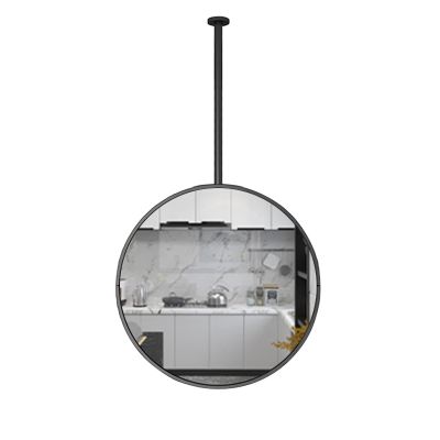 Liyadolaam Bathroom Mirror Ceiling Hanging Floating Round Mirror, Bedrooms and Living Room Modern Decor, Dressers Vanity Make-up Mirrors with Ceiling Mounted Boom (Size : Diameter-40CM/15.7INCH)