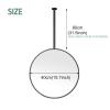 Liyadolaam Bathroom Mirror Ceiling Hanging Floating Round Mirror, Bedrooms and Living Room Modern Decor, Dressers Vanity Make-up Mirrors with Ceiling Mounted Boom (Size : Diameter-40CM/15.7INCH) view 2
