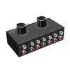Dingsun 6-Way Audio Switcher, Right and Left Channel Stereo Audio Switcher, Plug & Play Compatible with TV, Blu -Ray Player, DVD Player, CD, Amplifier, Speaker (6 in-1 Out) view 1