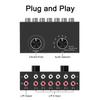 Dingsun 6-Way Audio Switcher, Right and Left Channel Stereo Audio Switcher, Plug & Play Compatible with TV, Blu -Ray Player, DVD Player, CD, Amplifier, Speaker (6 in-1 Out) view 2