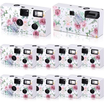10 Pack Disposable Camera for Wedding Bulk, 34mm Single Use Camera Bulk with Flash White and Black Film for Gathering Wedding Travel