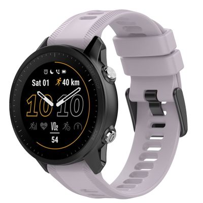 Senter 22mm Soft Rubber Without Quick Release Replacement Band for Garmin Forerunner 955/Forerunner 945/Forerunner 935 Smart Watch(Black Buckle)
