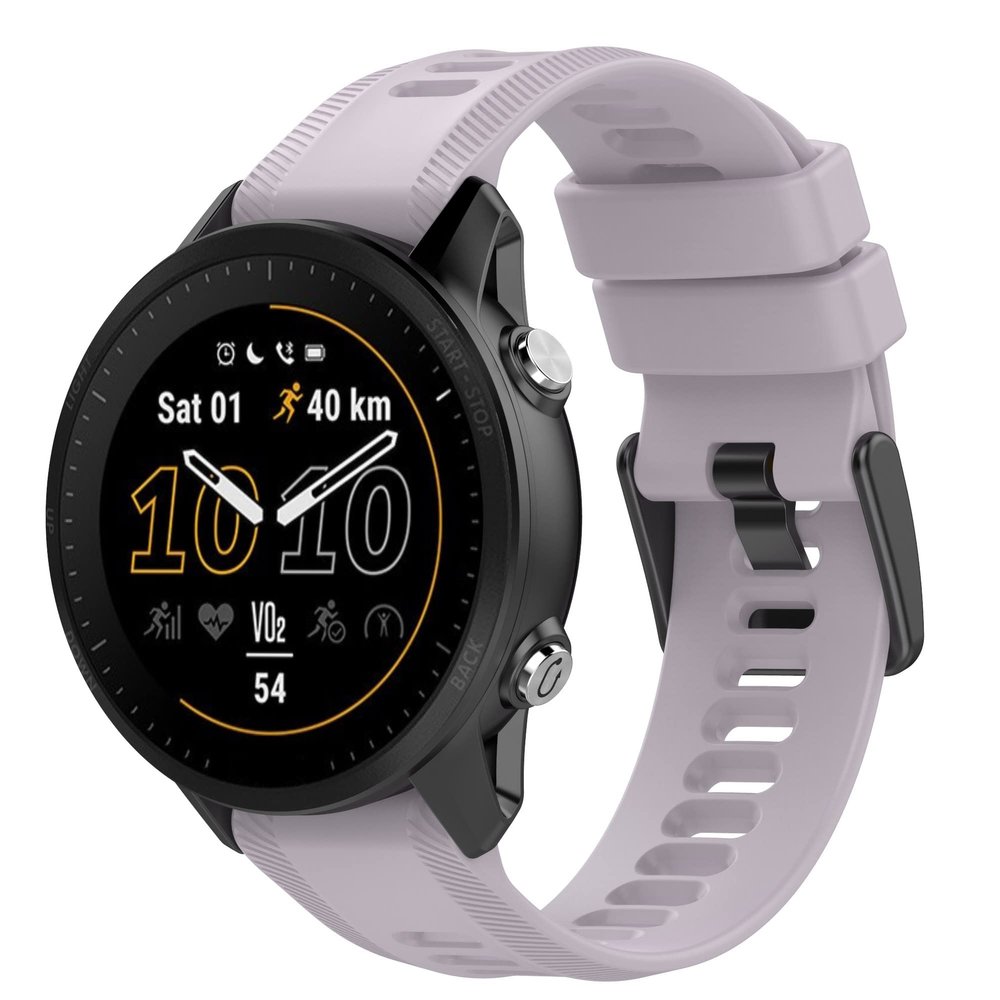 Senter 22mm Soft Rubber Without Quick Release Replacement Band for Garmin Forerunner 955/Forerunner 945/Forerunner 935 Smart Watch(Black Buckle)