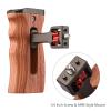 Andoer Andoer Wooden Camera Cage Grip, 1/4" Screw Mounting Style with Mini Cold Shoe Mounting Wrench, Compatible with SmallRig Video Cage, Silver view 4