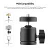 Andoer 1pc Mini Swivel Ball Head Tripod Head 360 Degree Rotating Mount Base Adapter with Universal 1/4 Inch Screw Mounts for DSLR ILDC Camera DV Tripod Monopod Light Stand view 4