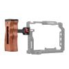 Andoer Andoer Wooden Camera Cage Grip, 1/4"" Screw Mount Style with Mini Cold Shoe Mounting Wrench, Compatible with SmallRig Video Cage, Black, Black/White view 2