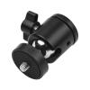 Andoer 2pcs Mini Swivel Ball Head Tripod Head 360 Degree Rotating Mount Base Adapter with Universal 1/4 Inch Screw Mounts for DSLR ILDC Camera DV Tripod Monopod Light Stand, Black view 3